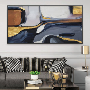 Layered Fusion Canvas Art 50 x 25cm / Rolled Prints Clock Canvas