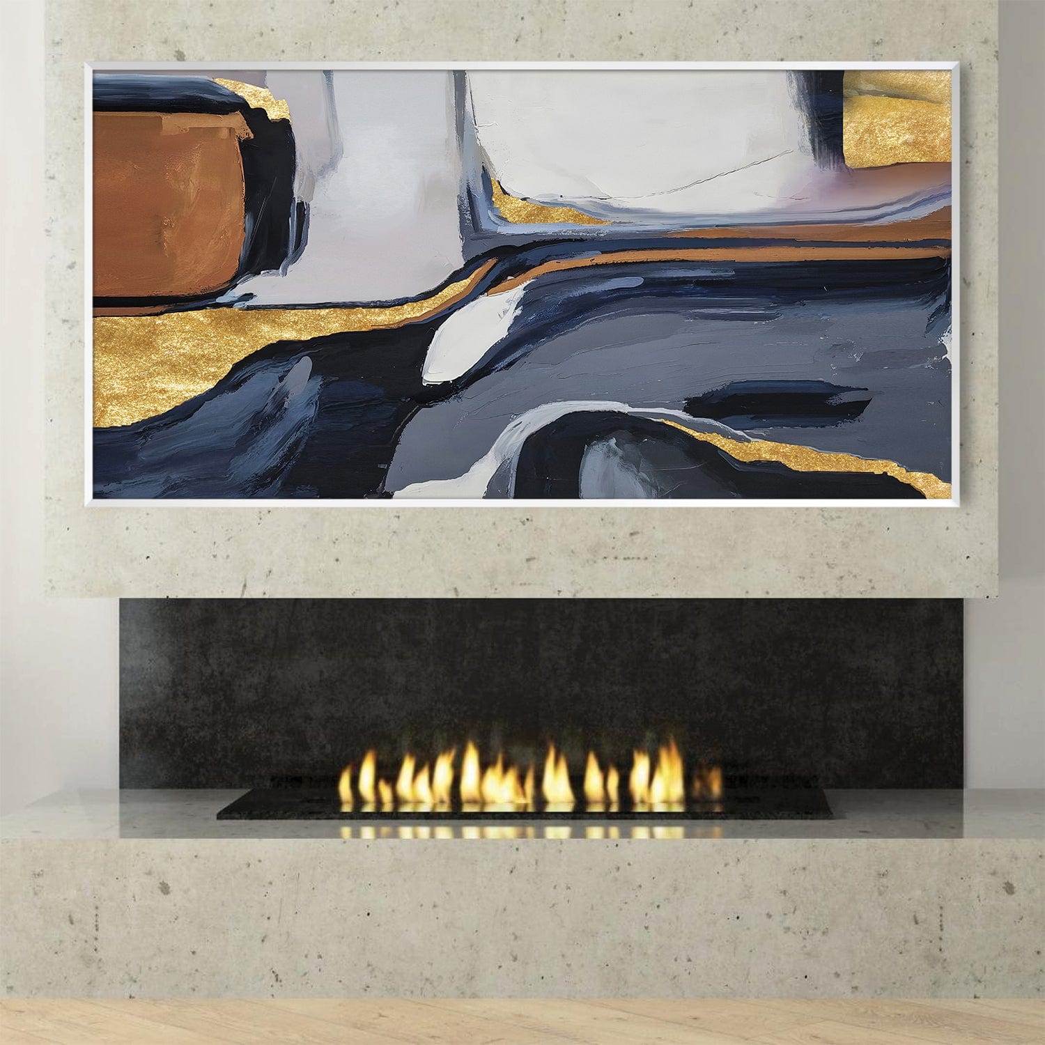 Layered Fusion Canvas Art Clock Canvas
