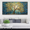 Layered Shapes Tree Canvas Art Clock Canvas