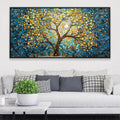 Layered Shapes Tree Canvas Art Clock Canvas