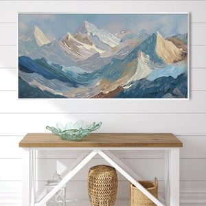 Layered Summit Canvas Art Clock Canvas