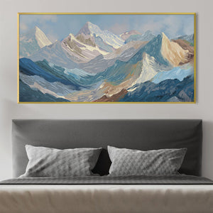 Layered Summit Canvas Art Clock Canvas