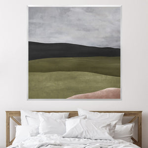 Layers and Strokes Canvas Art Clock Canvas