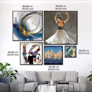 Layers and Strokes Canvas Art Clock Canvas