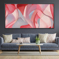 Layers of Red Canvas Art Clock Canvas