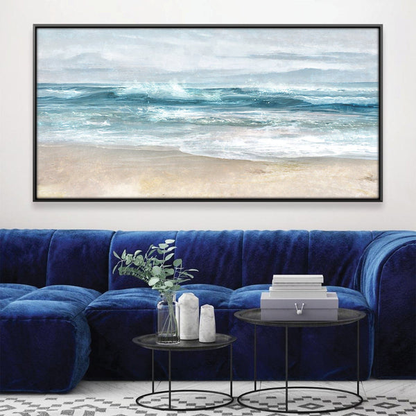 Layers of the Beach Canvas Art 50 x 25cm / Rolled Prints Clock Canvas
