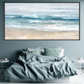 Layers Of The Beach Easy Build Frame Posters, Prints, & Visual Artwork Easy Build Frame & Fabric Print / 40 x 20in Clock Canvas