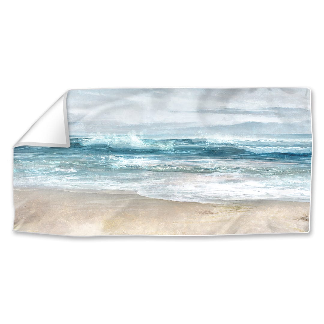 Layers Of The Beach Easy Build Frame Posters, Prints, & Visual Artwork Fabric Print Only / 40 x 20in Clock Canvas