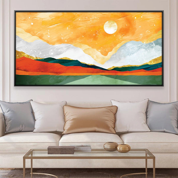 Layers of the Valley Canvas Art 20 x 10in / Canvas Clock Canvas