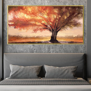 Leaf Ablaze Canvas Art Clock Canvas
