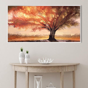 Leaf Ablaze Canvas Art Clock Canvas
