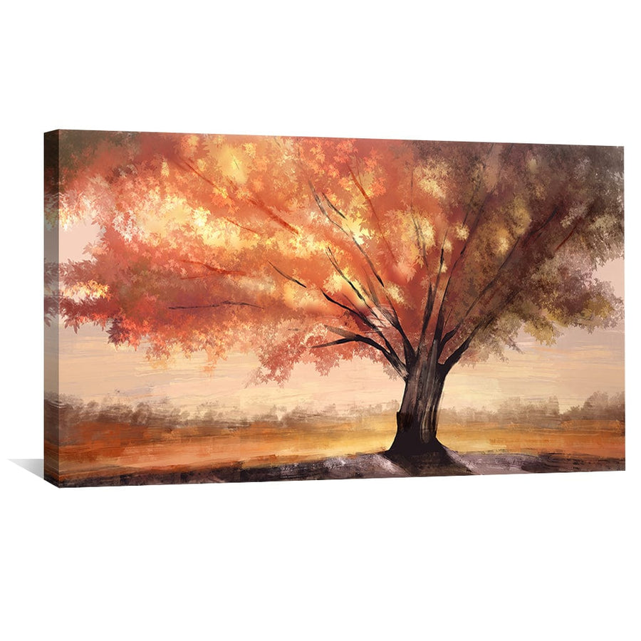 Leaf Ablaze Canvas Art Clock Canvas