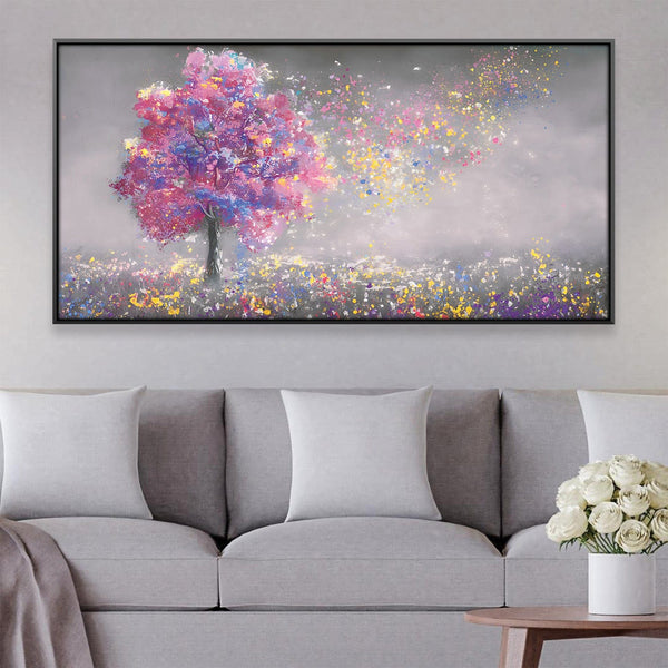 Leaves in the Breeze Canvas Art 50 x 25cm / Rolled Prints Clock Canvas