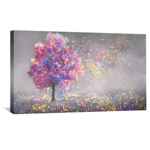 Leaves in the Breeze Canvas Art Clock Canvas