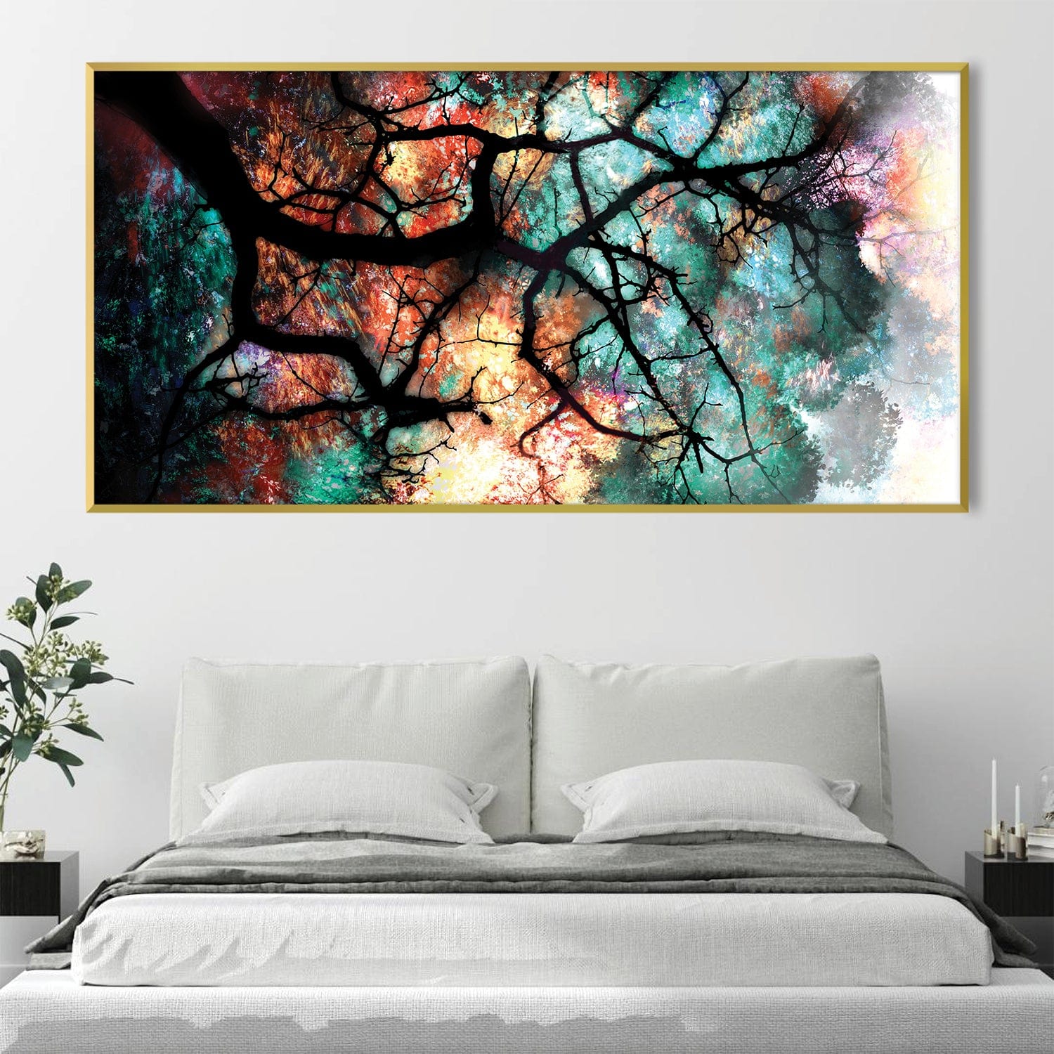 Leaves of Translucence Canvas Art Clock Canvas