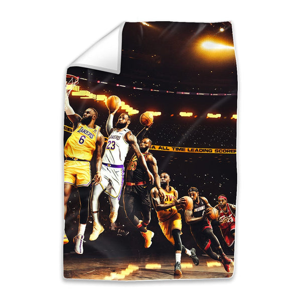 Lebron Leading Scorer Easy Build Frame Art Fabric Print Only / 24 x 36in Clock Canvas