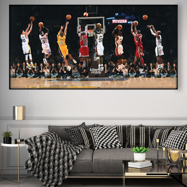 Legendary Shots Easy Build Frame Posters, Prints, & Visual Artwork Easy Build Frame & Fabric Print / 40 x 20in Clock Canvas