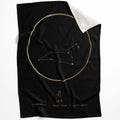 Leo Traits Gold Blanket Blanket 75 x 100cm Clock Canvas
