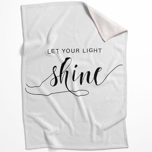 Let Your Light Shine A Blanket Blanket 75 x 100cm Clock Canvas