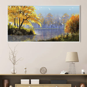 Light Along the Bank Canvas Art Clock Canvas