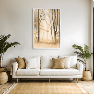 Light Autumn Canvas Art Clock Canvas