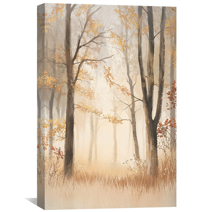Light Autumn Canvas Art Clock Canvas