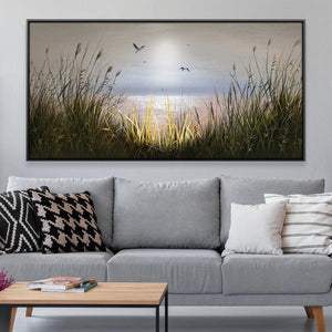 Light Through the Beach Canvas Art 20 x 10in / Canvas Clock Canvas