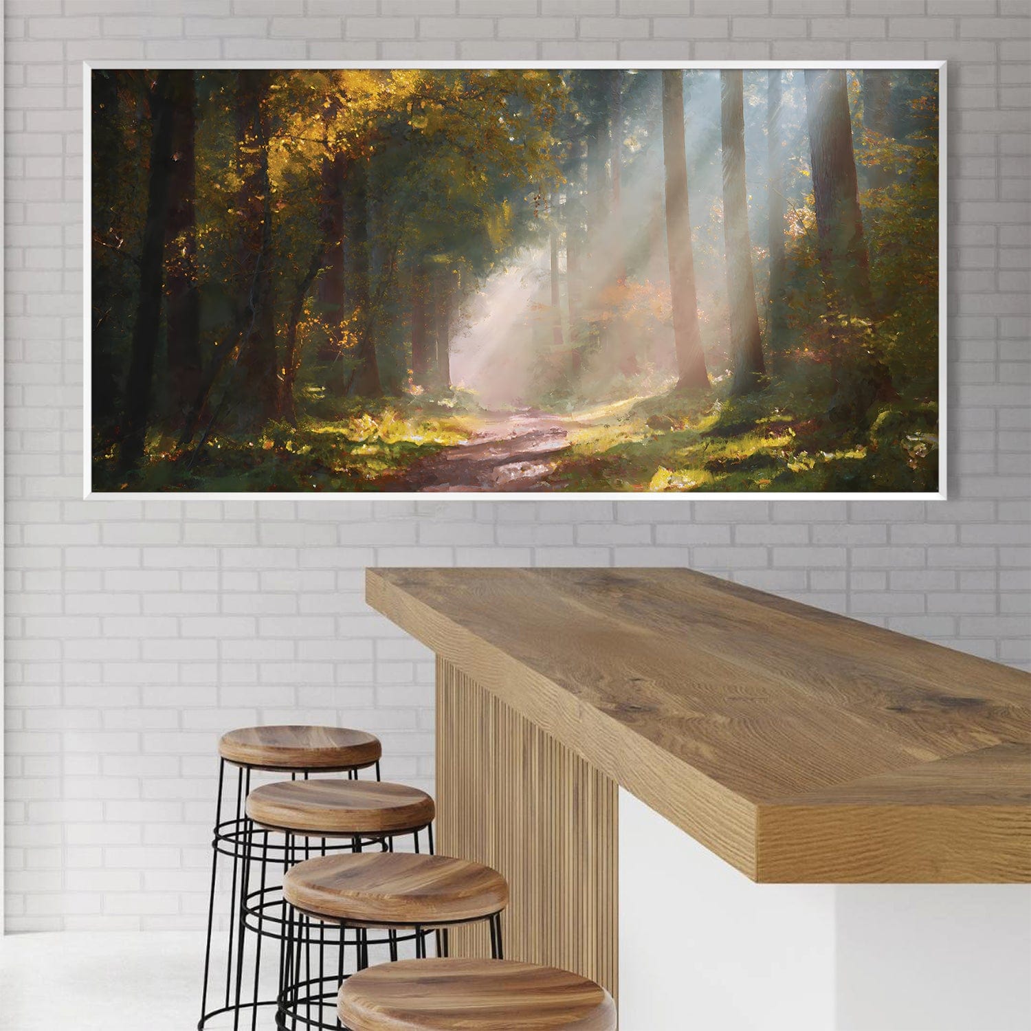 Light Through The Trees Canvas Art Clock Canvas