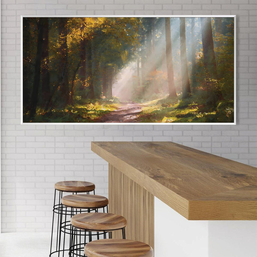 Light Through The Trees Canvas Art Clock Canvas