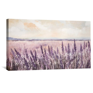 Lilac Meadow Canvas Art Clock Canvas