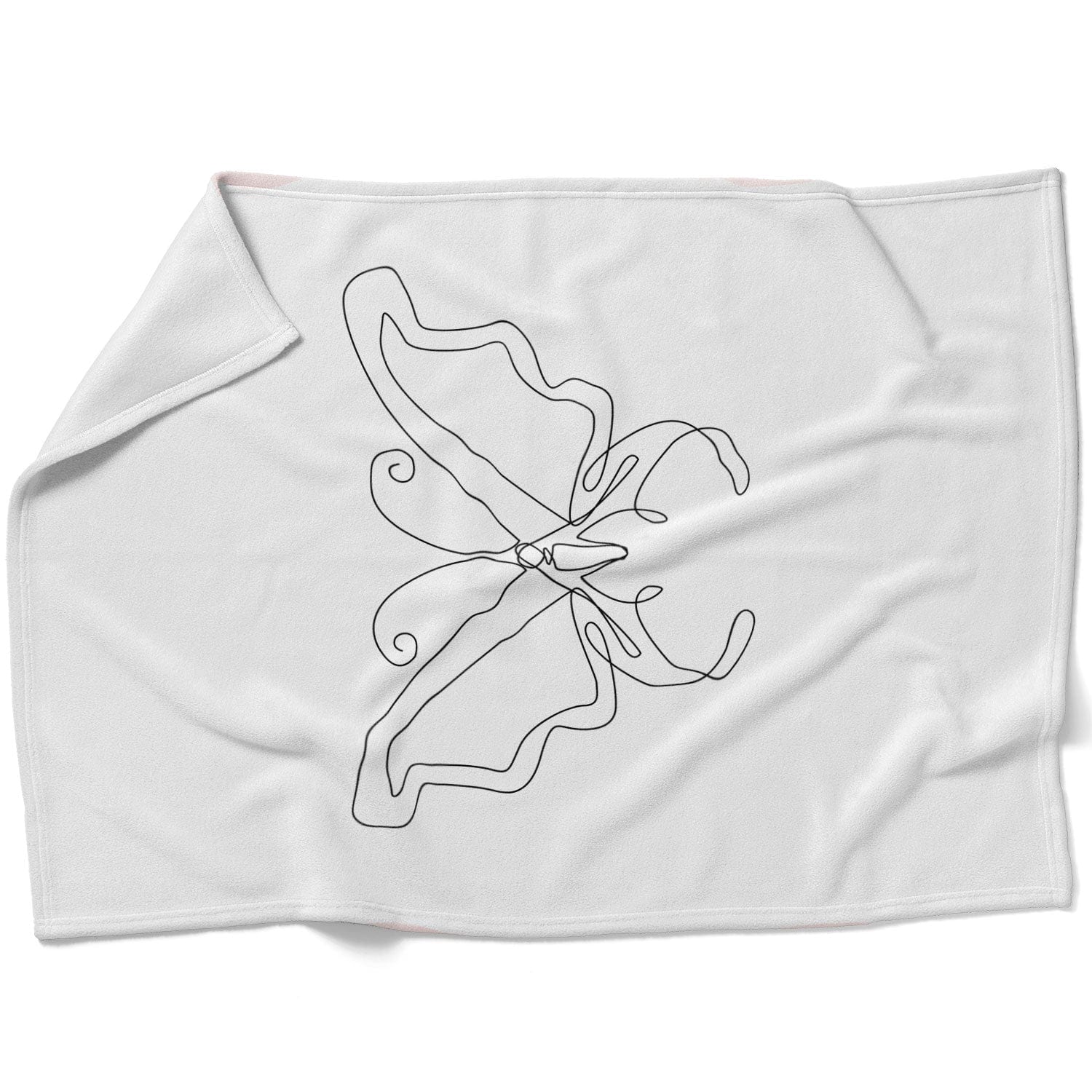 Line Butterflies B Blanket Blanket 75 x 100cm Clock Canvas