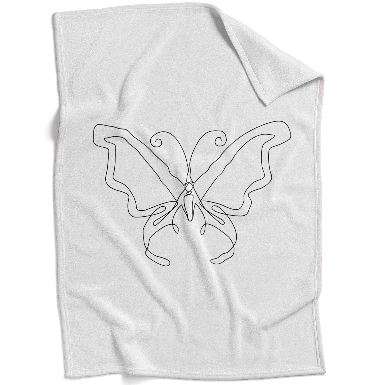 Line Butterflies B Blanket Blanket Clock Canvas