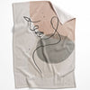Line Figures C Blanket Blanket 75 x 100cm Clock Canvas