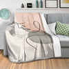 Line Figures C Blanket Blanket Clock Canvas
