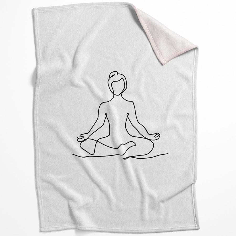 Line Serenity A Blanket Blanket 75 x 100cm Clock Canvas