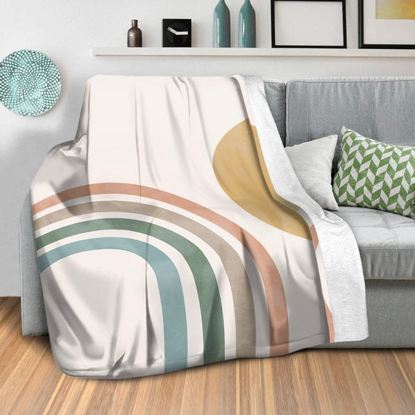 Lines and Circles A Blanket Blanket Clock Canvas