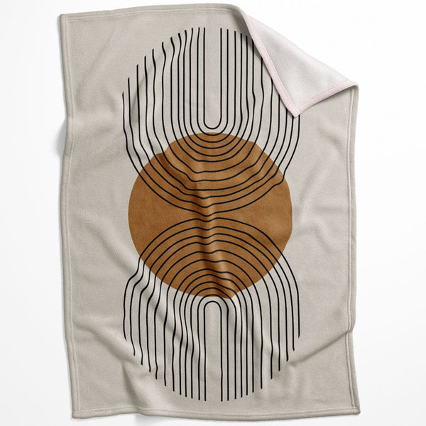 Lines and Circles B Blanket Blanket 75 x 100cm Clock Canvas