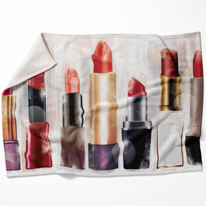 Lipstick Blanket Blanket 75 x 100cm Clock Canvas