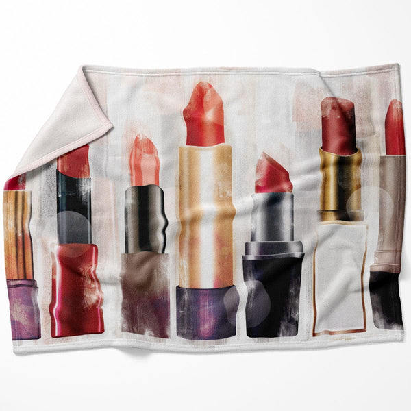 Lipstick Blanket Blanket 75 x 100cm Clock Canvas