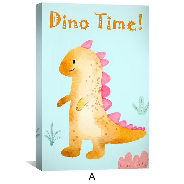 Little Dino Friends Canvas Art A / 12 x 18in / Canvas Clock Canvas