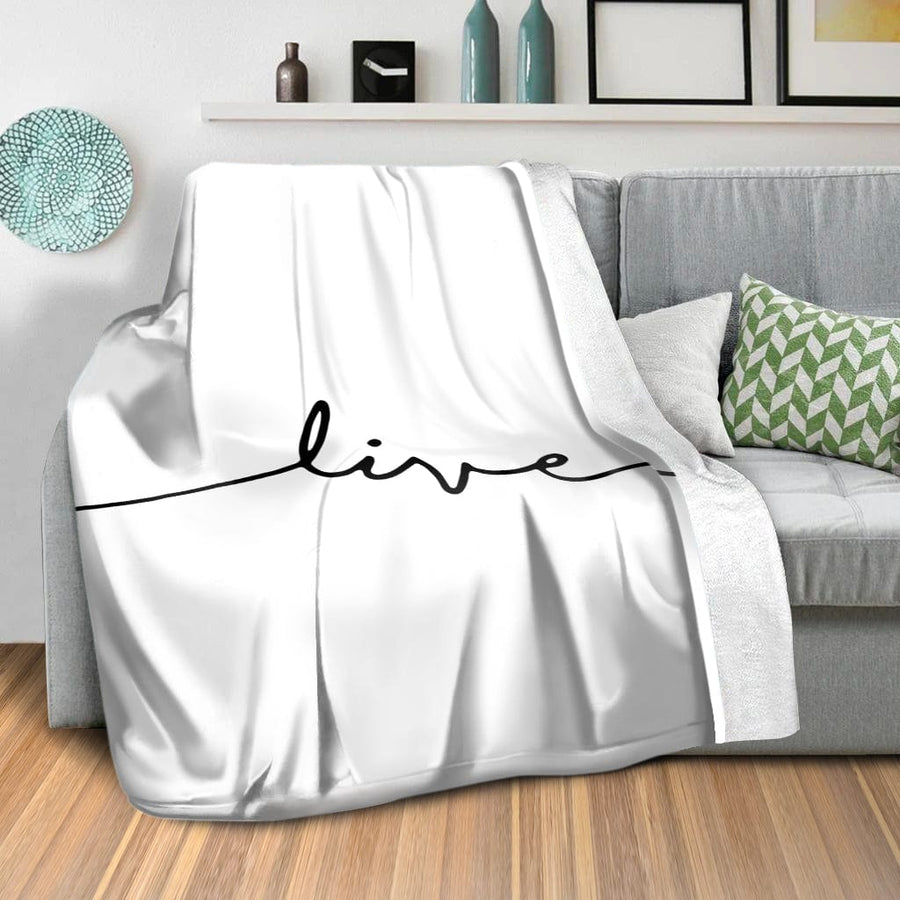Live Laugh Love A Blanket Blanket Clock Canvas
