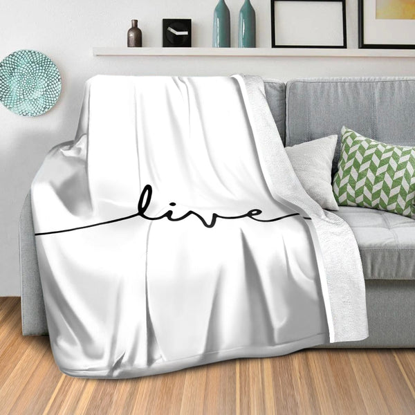 Live Laugh Love A Blanket Blanket Clock Canvas