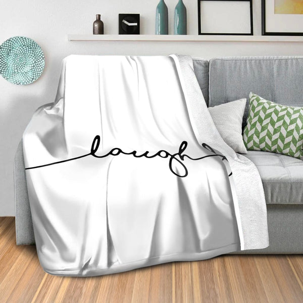 Live Laugh Love B Blanket Blanket Clock Canvas