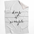 Live Simply A Blanket Blanket 75 x 100cm Clock Canvas