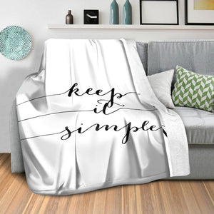 Live Simply A Blanket Blanket Clock Canvas