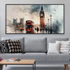 London Watercolor Canvas Art 50 x 25cm / Rolled Prints Clock Canvas