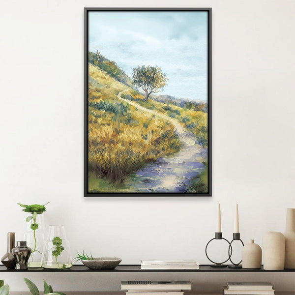 Lone Tree Path Canvas Art 12 x 18in / Canvas Clock Canvas