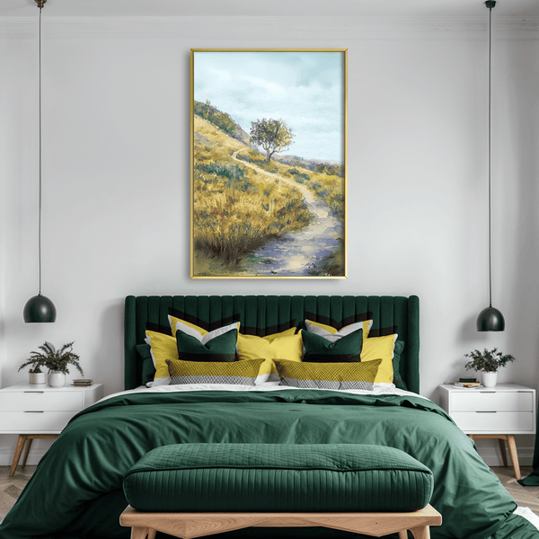 Lone Tree Path Canvas Art Clock Canvas