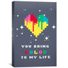 Love in 8-Bit Canvas Art Clock Canvas