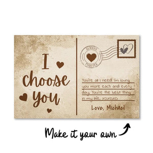 Love Postcard Canvas Customizer Clock Canvas